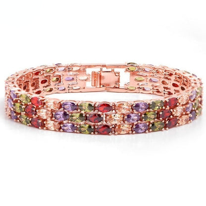 Fashion Color Zircon Bracelet Series Women's Fashion Jewelry Wholesale
