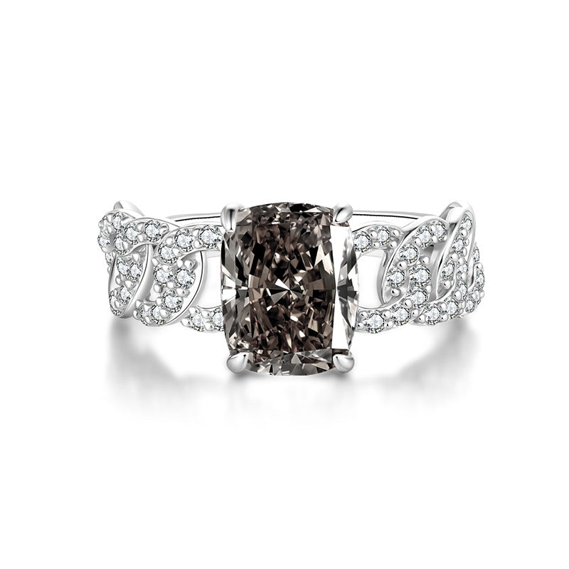 Moissanite ring fashion jewelry 925 sterling silver ring