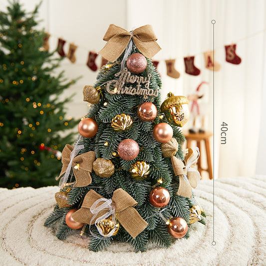 Christmas decorations, encrypted Christmas tree, PE with lights, desktop ornament