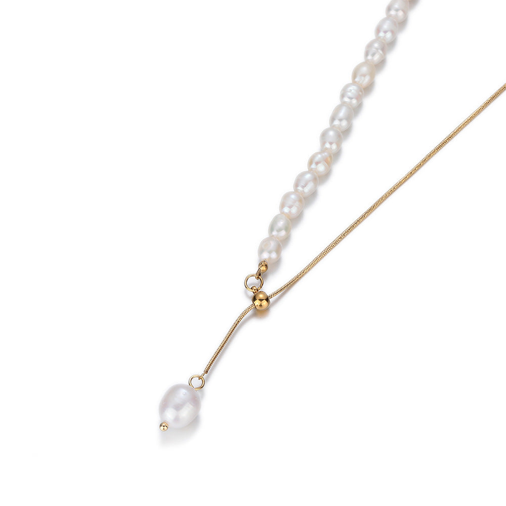 Natural pearl necklace accessories for women&#39;s clavicle chain light luxury high-end feeling