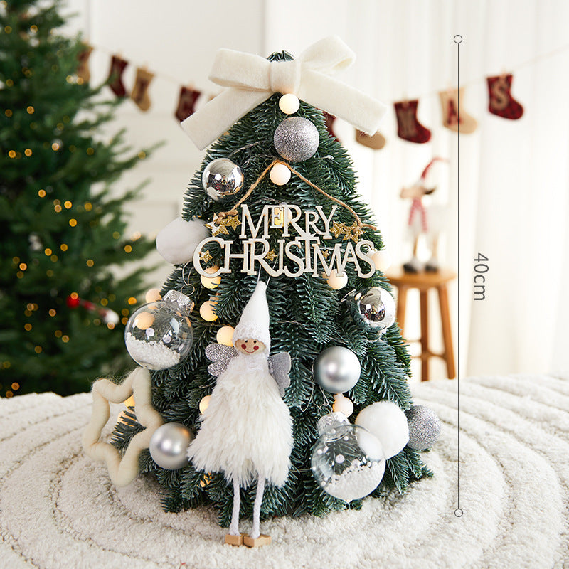 Christmas decorations, encrypted Christmas tree, PE with lights, desktop ornament