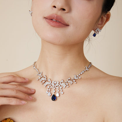 Josephine necklace gold-plated elegant temperament fashionable texture wedding dress evening dress collarbone chain
