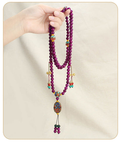necklace  Long jade necklace for women Nepalese tassel crossbody chain ethnic style