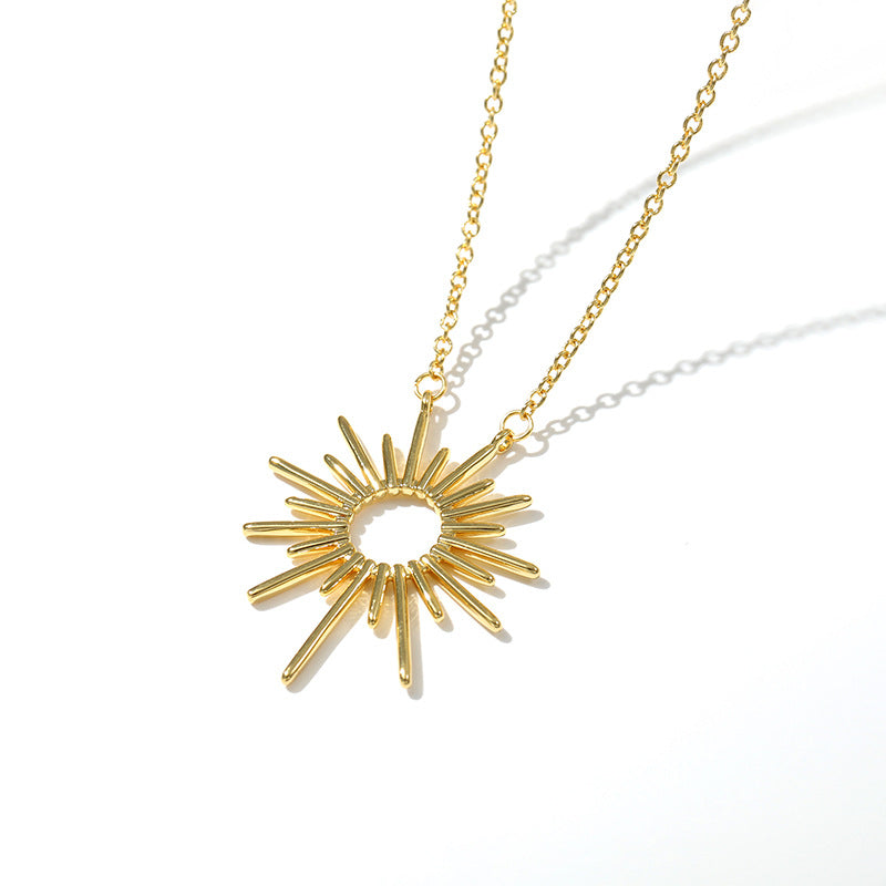 necklace  Vintage style exaggerated metal geometric pendant necklace