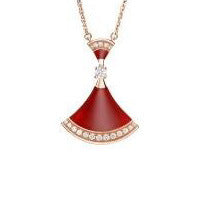 High end fan-shaped necklace, silver necklace, shell shape, 2025 new item, give your girlfriend a Valentine's Day gift