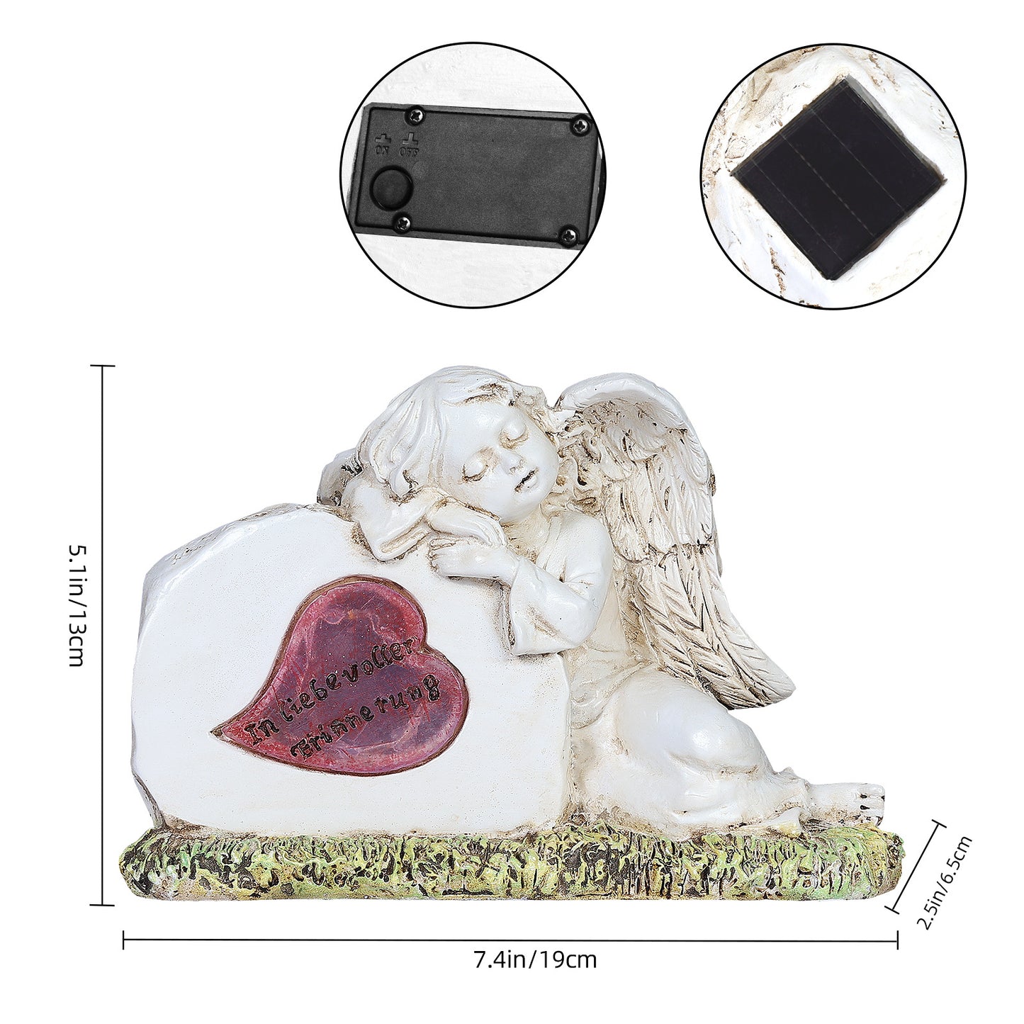 New Resin Crafts Solar Angel Lantern Christmas Series Ornament Outdoor Garden Villa Decoration
