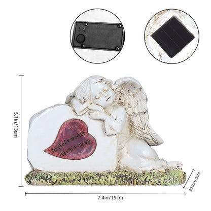 New Resin Crafts Solar Angel Lantern Christmas Series Ornament Outdoor Garden Villa Decoration