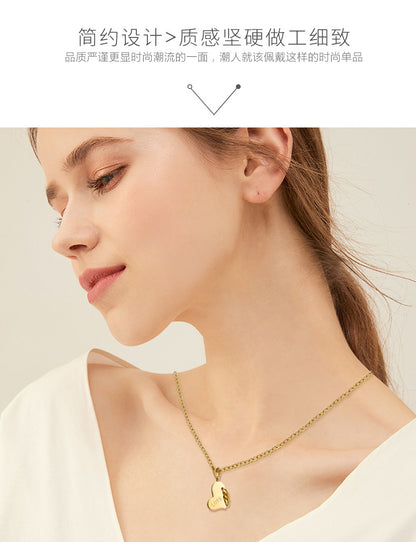 Valentine's Day Love Accessories LOVE Simple Stainless Steel Pendant 18 Gold Titanium Steel Necklace