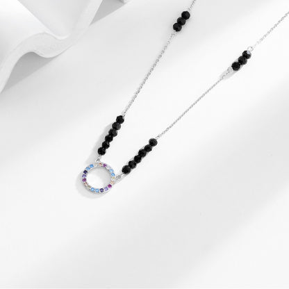 S925 pure silver diamond studded heart-shaped star necklace, fashionable and creative design, collarbone chain, fashionable accessory