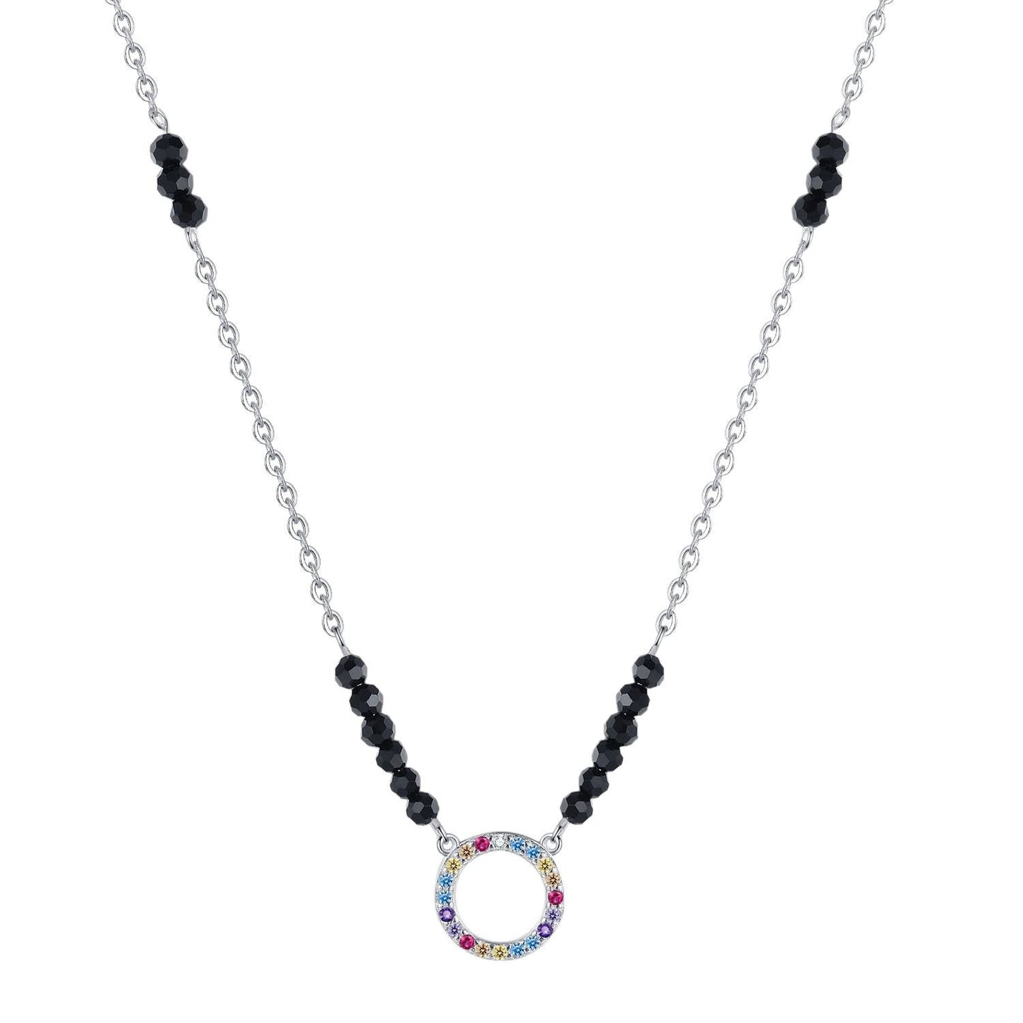 S925 pure silver diamond studded heart-shaped star necklace, fashionable and creative design, collarbone chain, fashionable accessory
