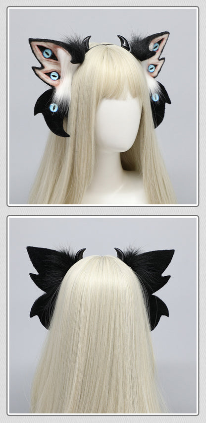 Halloween Devil Cthulhu Beast Ear Headwear Spread Dress Simulation Plush Ear Hairband Hair Ornament
