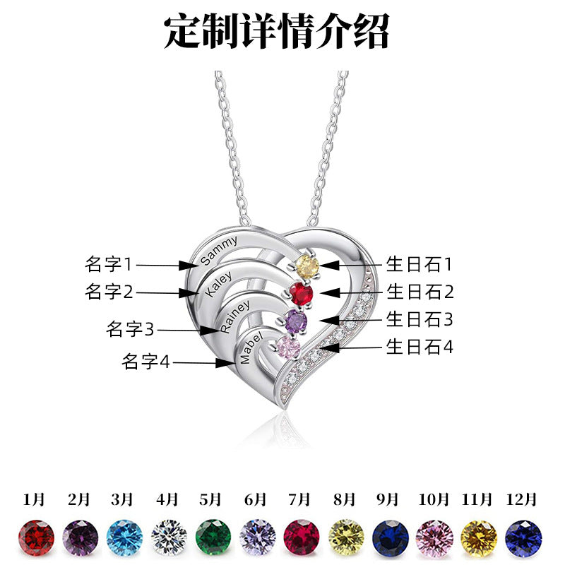 Heart necklace for women, dynamic heart-shaped collarbone chain, Mother's Day gift, Valentine's Day gift pendant