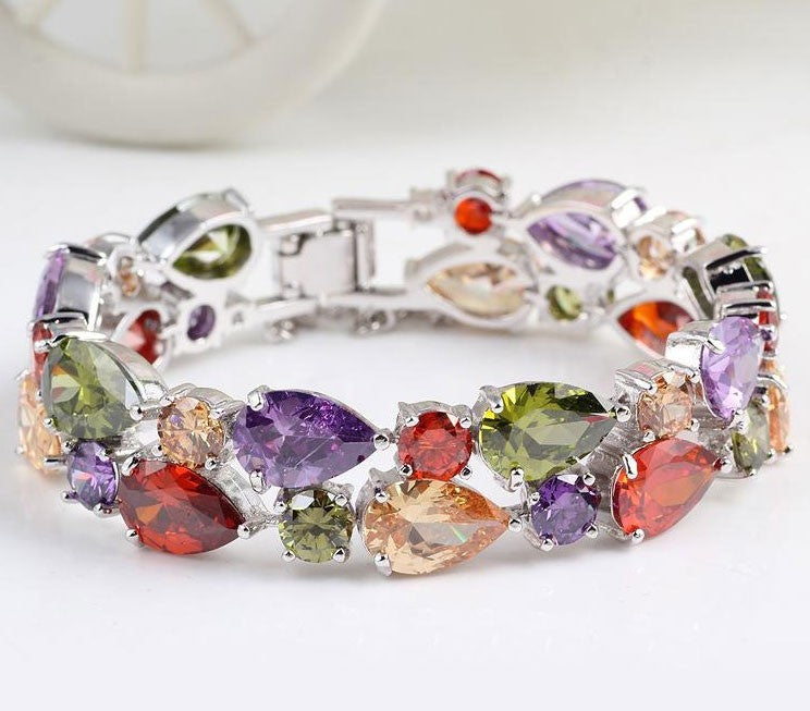 Fashion Color Zircon Bracelet Series Women's Fashion Jewelry Wholesale