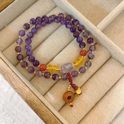 necklace  Ruyi gold silk jade beaded bracelet necklace women's new Chinese style
