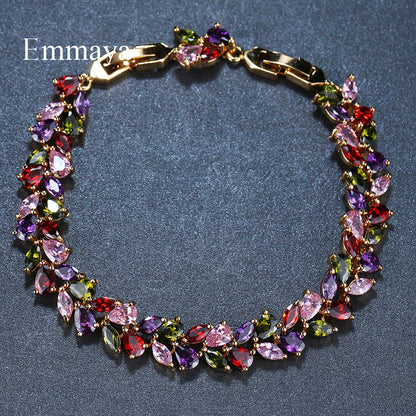 Fashion Color Zircon Bracelet Series Women's Fashion Jewelry Wholesale