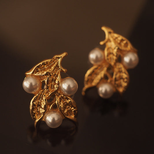 Pearl Retro Western Antique Trifari Cuifali Qingdao Vintage Earrings Earclip No Ear Hole