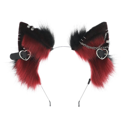 Cute Plush Beast Ear Cosplay Manga Exhibition Punk Headband Girl Headwear Hair Accessories