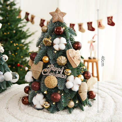 Christmas decorations, encrypted Christmas tree, PE with lights, desktop ornament