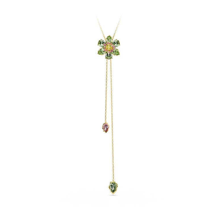 Flower crystal necklace Swarovski candy butterfly collarbone chain pendant