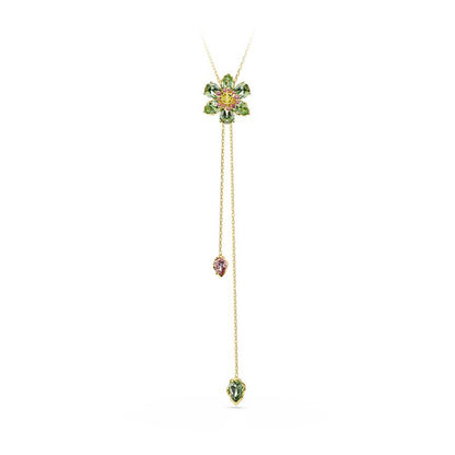 Flower crystal necklace Swarovski candy butterfly collarbone chain pendant