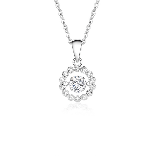 New S925 pure silver minimalist forest style sunflower necklace, niche pendant, agile collarbone chain