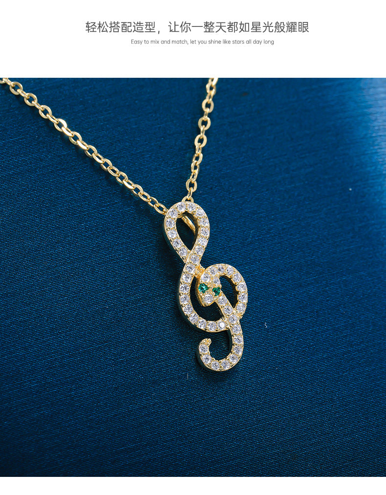 Ins note snake necklace versatile sweater chain electroplated platinum collarbone chain fashion accessory