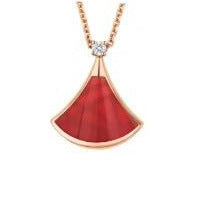 High end fan-shaped necklace, silver necklace, shell shape, 2025 new item, give your girlfriend a Valentine's Day gift