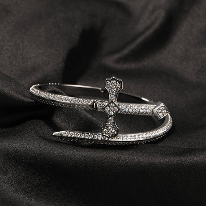 bracelet  Hip-hop ancient cute European and American new product Sword of Justice bracelet copper inlaid with zirconium