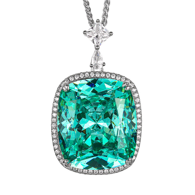 2025 New Jewelry Simulation Para Green Pendant Main Stone 20 * 23