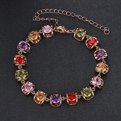 Fashion Color Zircon Bracelet Series Women's Fashion Jewelry Wholesale