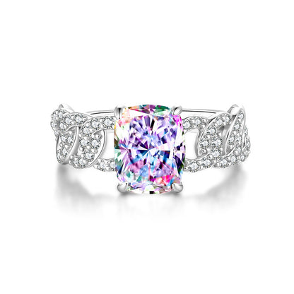 Moissanite ring fashion jewelry 925 sterling silver ring