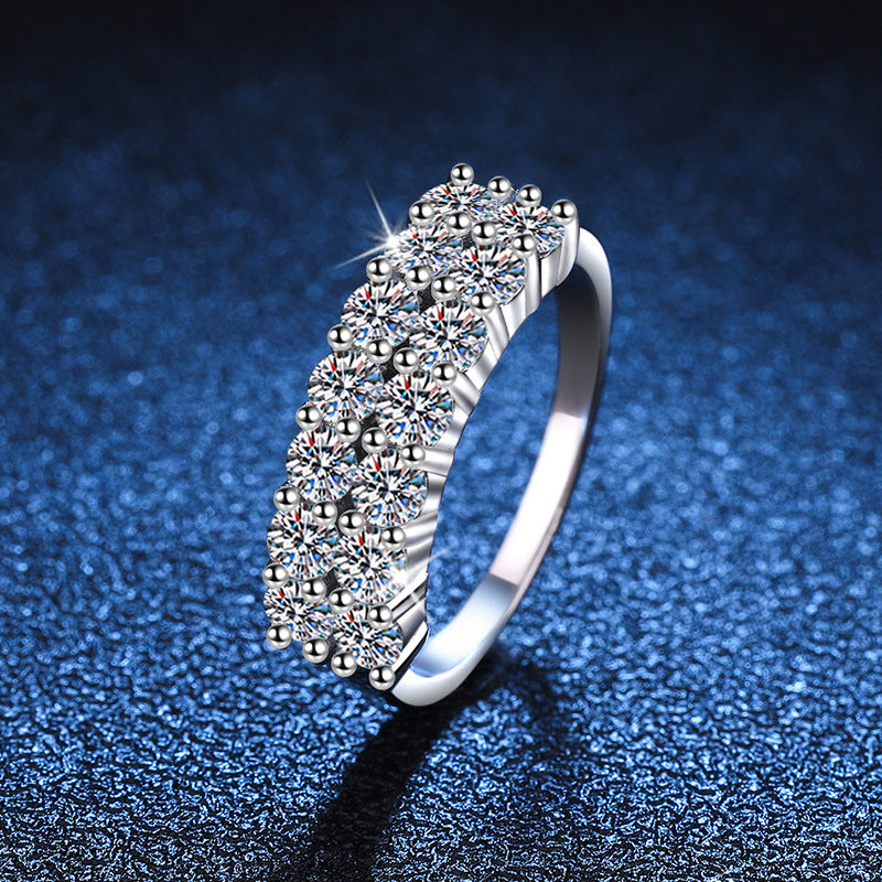 ring  925 silver ring Mosan diamond ring