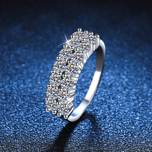 ring  925 silver ring Mosan diamond ring