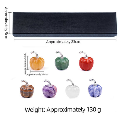 7-pack 30mm mini pumpkin half gemstone head, grateful for Halloween creative decoration