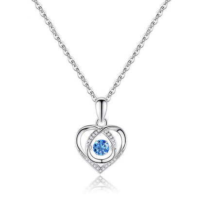 Heart necklace for women, dynamic heart-shaped collarbone chain, Mother's Day gift, Valentine's Day gift pendant