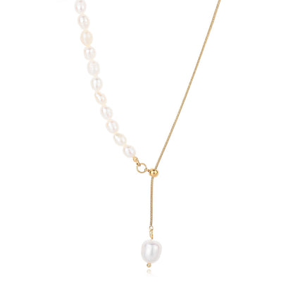 Natural pearl necklace accessories for women&#39;s clavicle chain light luxury high-end feeling
