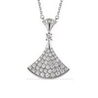 High end fan-shaped necklace, silver necklace, shell shape, 2025 new item, give your girlfriend a Valentine's Day gift
