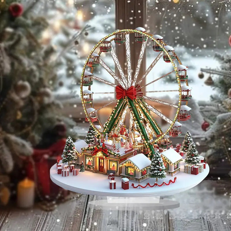 Ferris wheel logo, home desktop decoration, Christmas decoration
