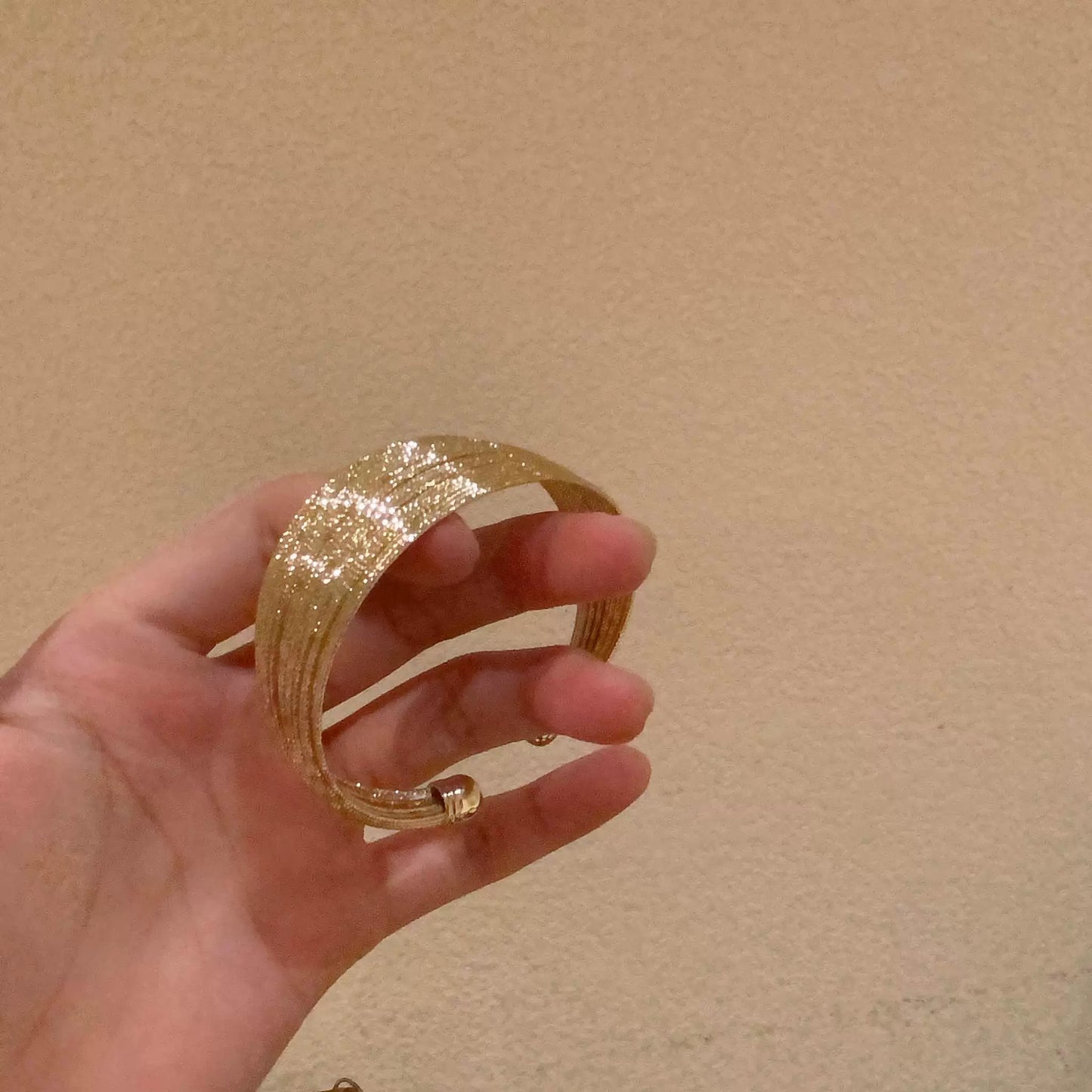 Copper plated multi-layer open bracelet fashion bracelet for women