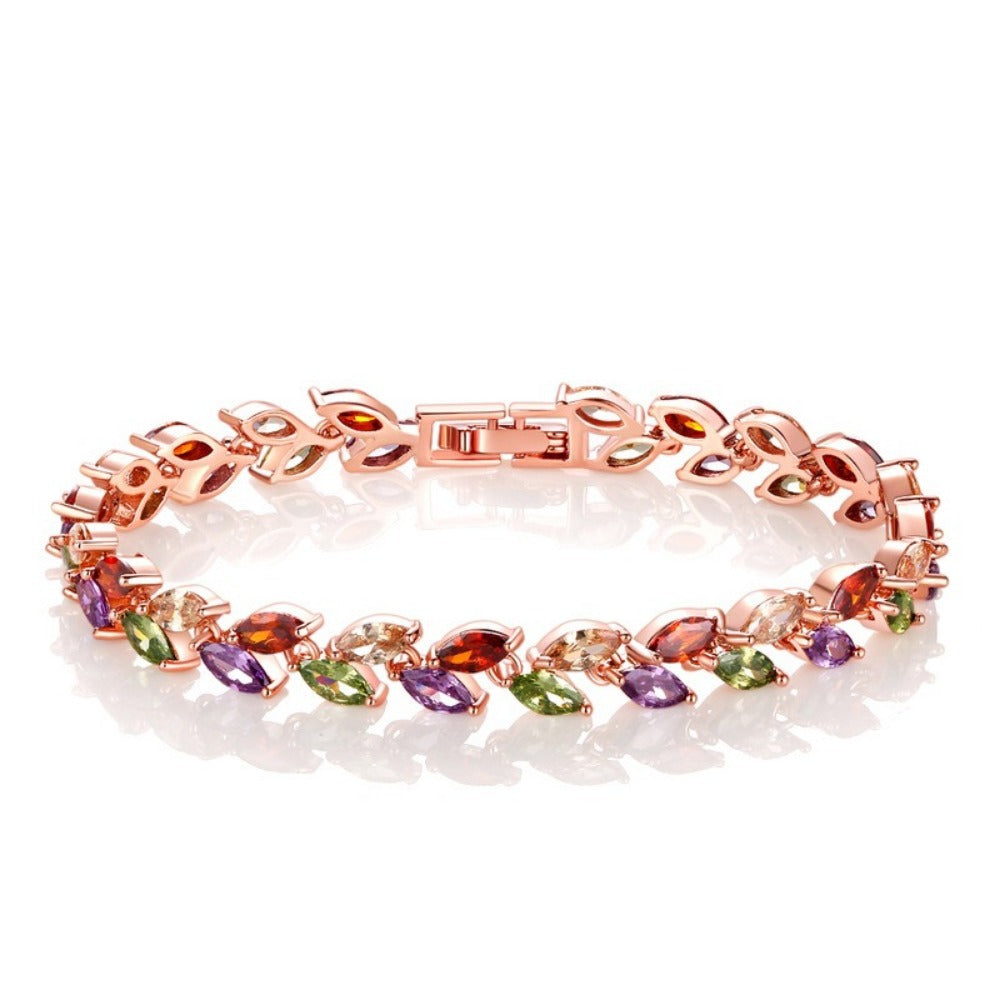 Fashion Color Zircon Bracelet Series Women's Fashion Jewelry Wholesale