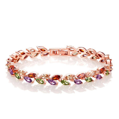 Fashion Color Zircon Bracelet Series Women's Fashion Jewelry Wholesale