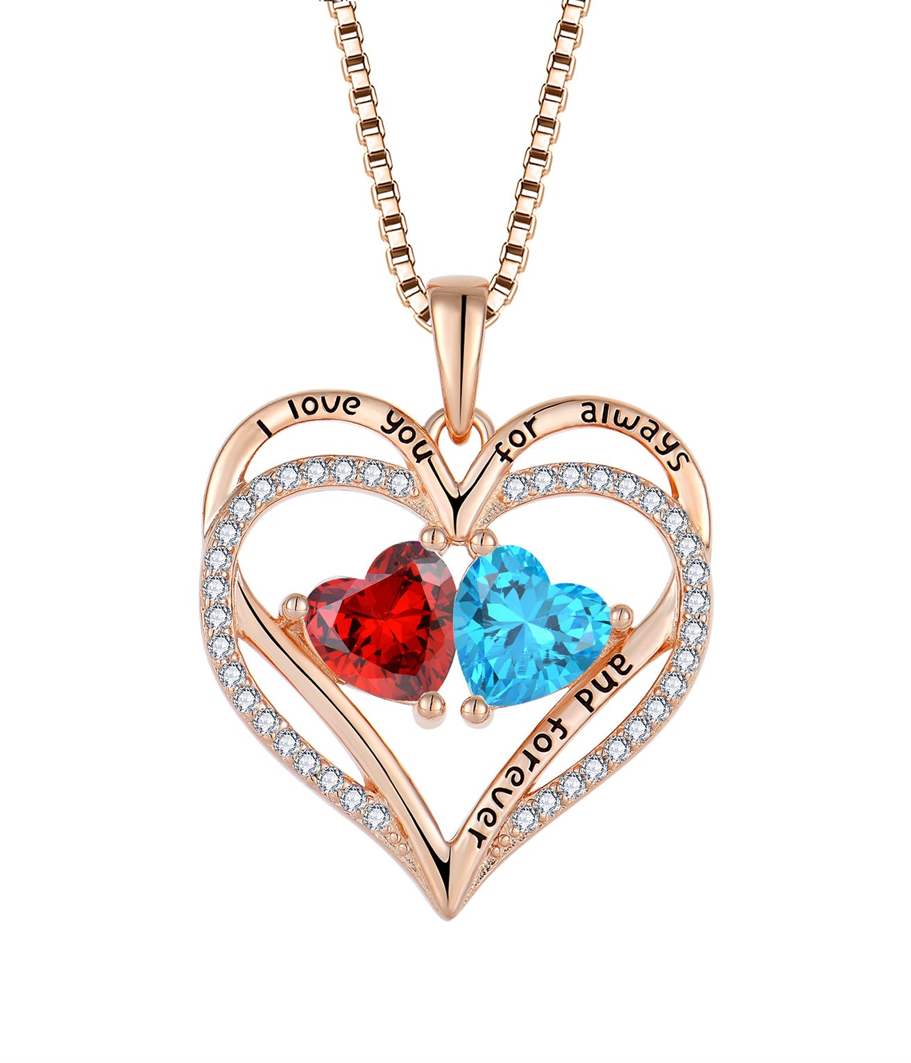 necklace  Hot mini -diamond love necklace female light luxury rose gold
