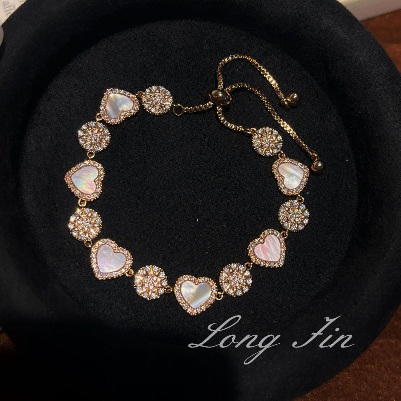 French Retro Shell Love Bracelet Fashion Handmade