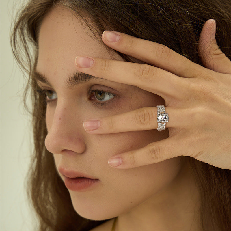 Moissanite ring fashion jewelry 925 sterling silver ring
