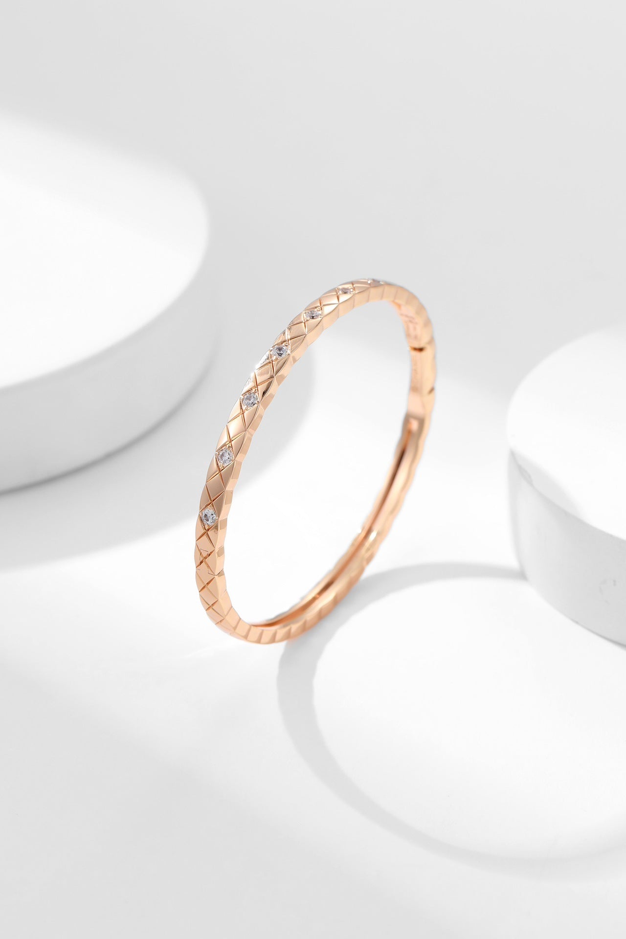 Coco diamond studded bracelet, high version, narrow version, wide version, CNC precision rose gold bracelet