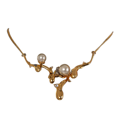 European and American style AB lava droplet pearl necklace with fashionable temperament accessories.