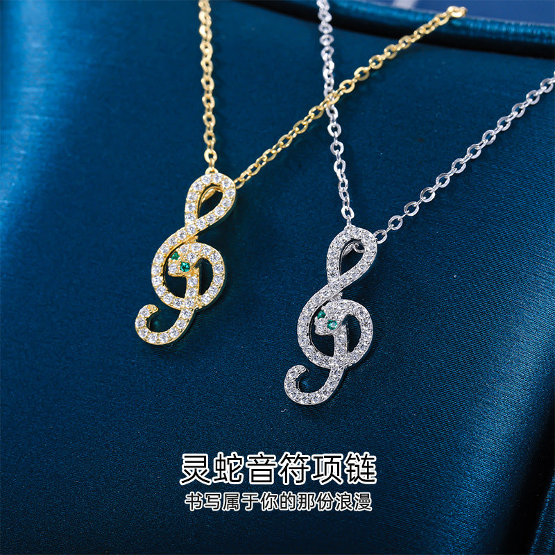 Ins note snake necklace versatile sweater chain electroplated platinum collarbone chain fashion accessory