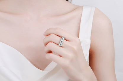 ring  925 silver ring Mosan diamond ring