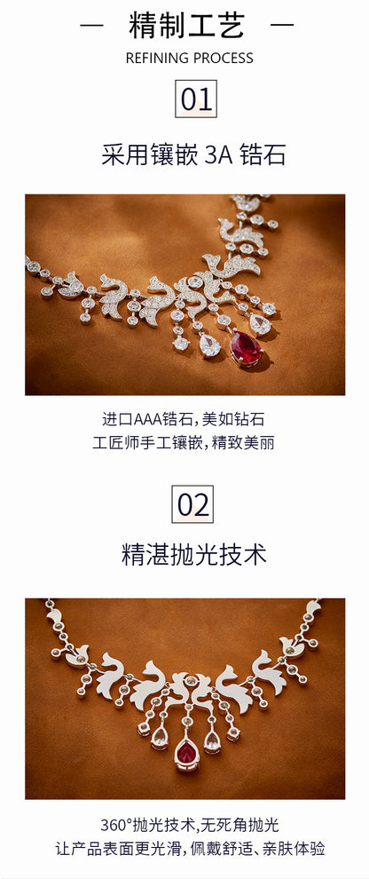 Josephine necklace gold-plated elegant temperament fashionable texture wedding dress evening dress collarbone chain