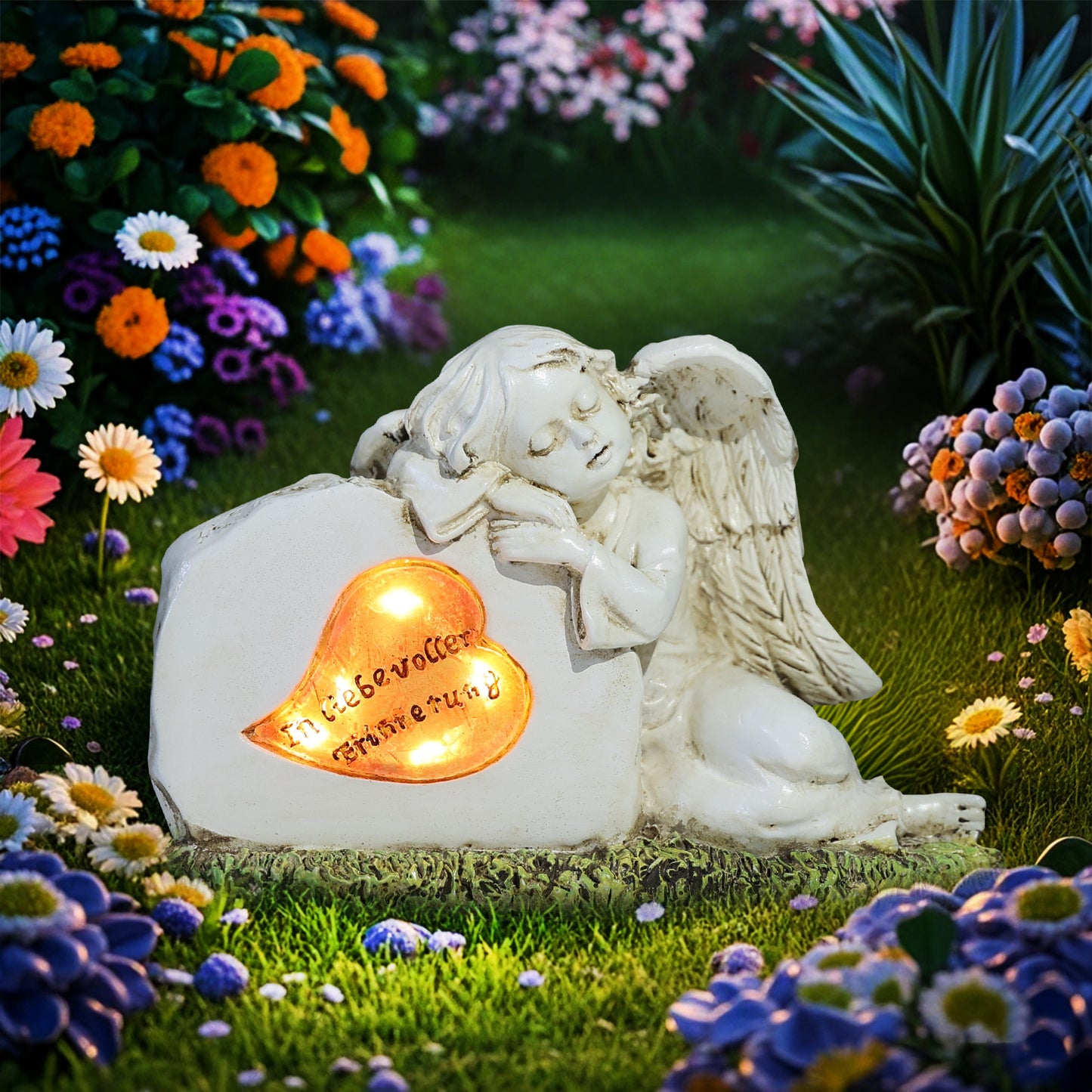 New Resin Crafts Solar Angel Lantern Christmas Series Ornament Outdoor Garden Villa Decoration